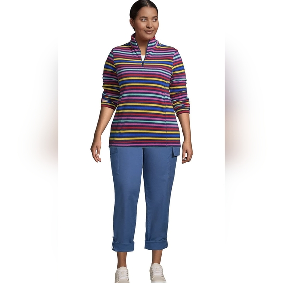 Lands' End Fleece Quarter Zip Pullover - Picture 8 of 8